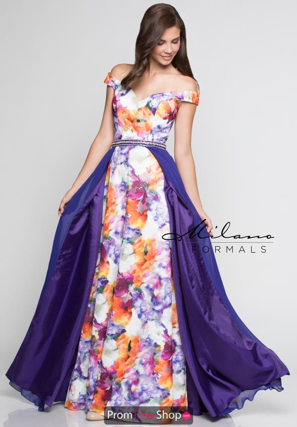Milano Formals Fitted Purple Dress E2360