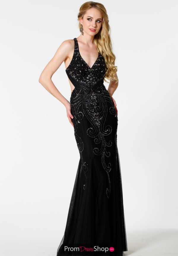 Sean Fitted Open Back Long Dress 50708