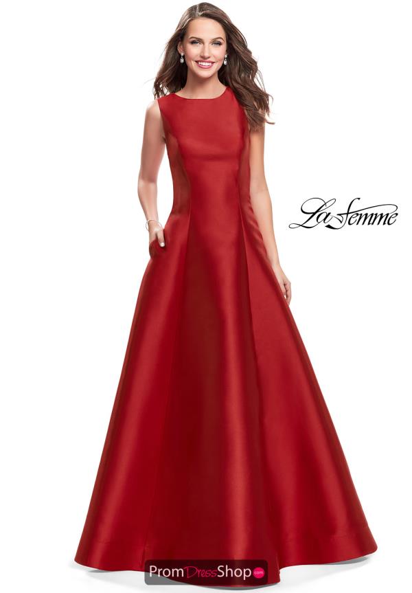 La Femme Open Back Long Dress 25425