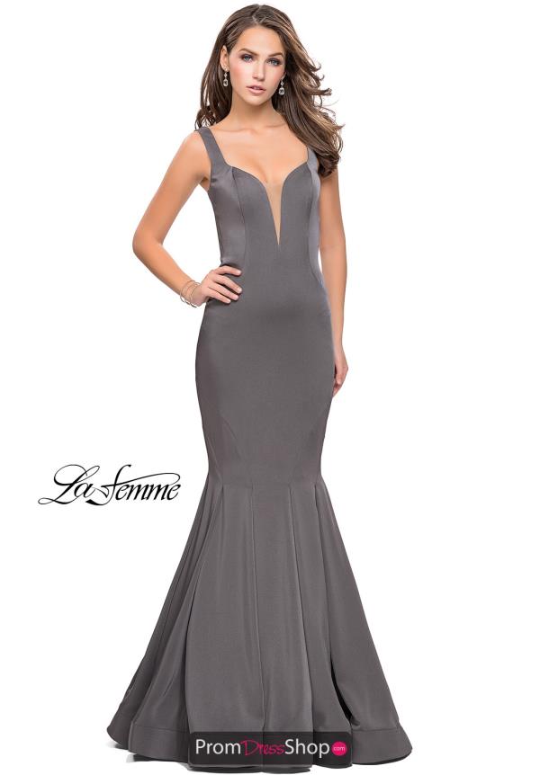 La Femme Open Back Mermaid Dress 25485