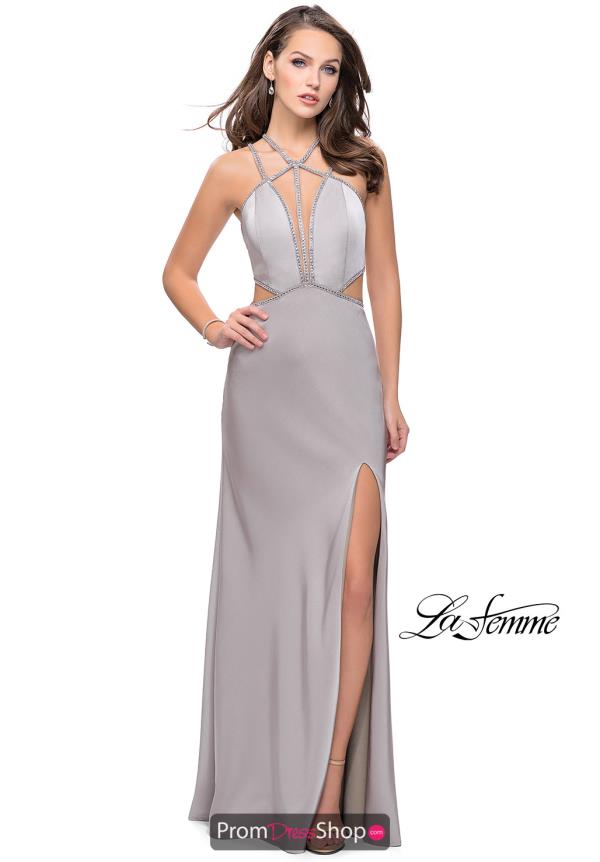 La Femme Open Back Long Dress 25508
