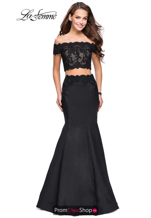 La Femme Off the Shoulder Mermaid Dress 25583