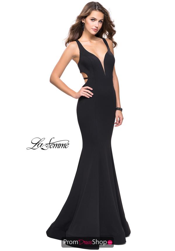 La Femme Sexy Back Fitted Dress 25594