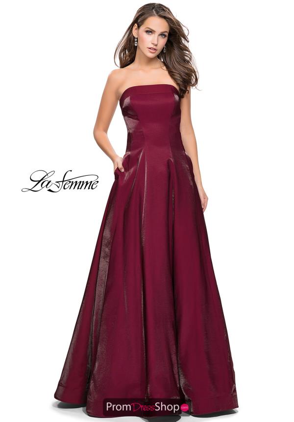 La Femme Long A Line Dress 25638