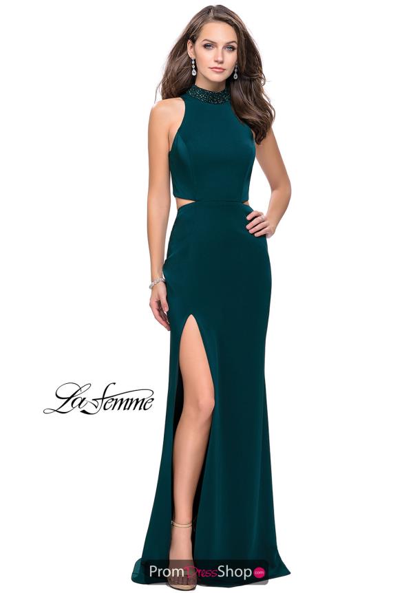 La Femme Long Jersey Dress 25641