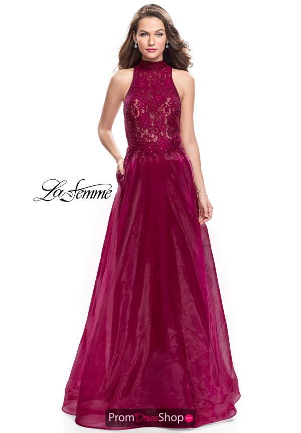 La Femme Organza A Line Dress 25664