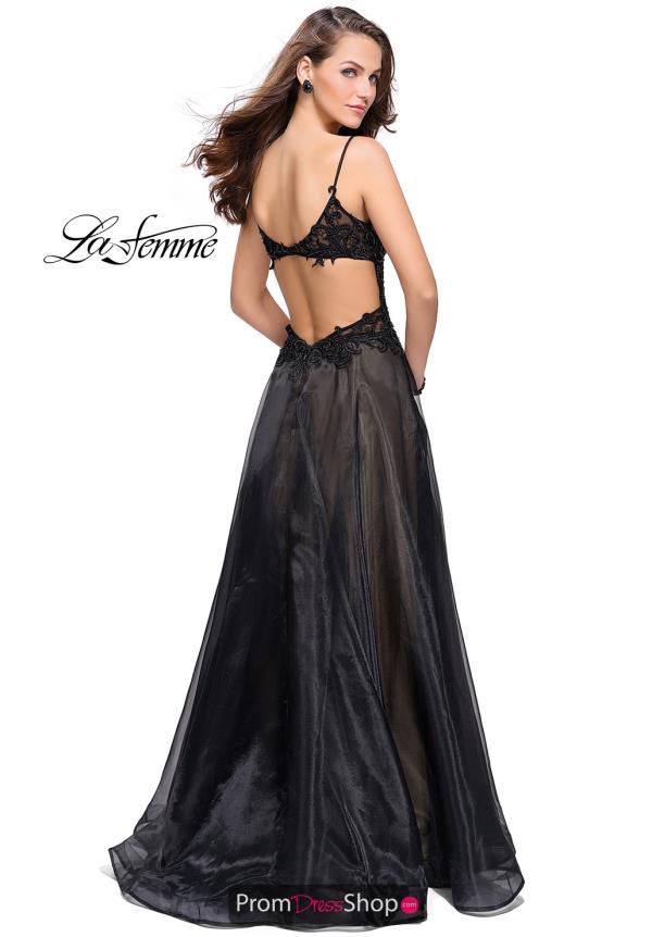 La Femme Long Lace Dress 25701