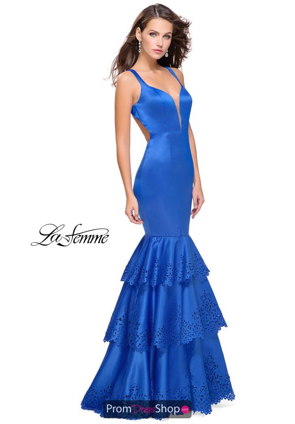 La Femme V- Neckline Mermaid Dress 25749