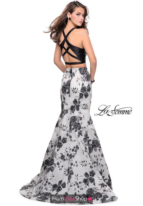 La Femme Two Piece Print Dress 25756