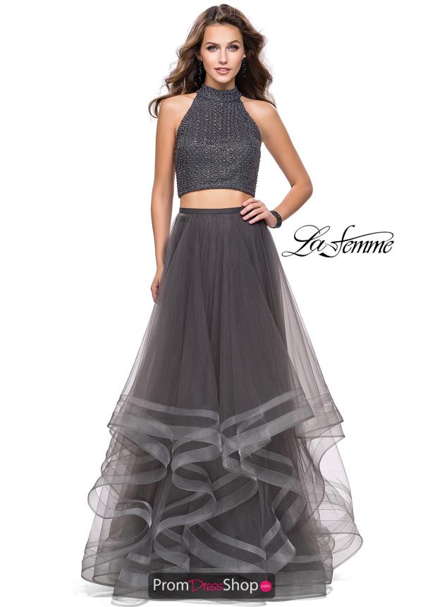 La Femme Tulle Skirt A Line Dress 26077