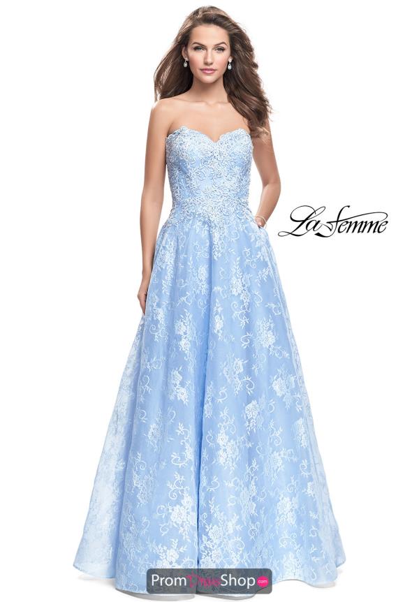 La Femme A Line Beaded Dress 26338