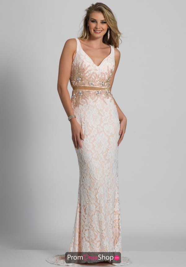 Dave and Johnny V-Neck Lace Dress A6569