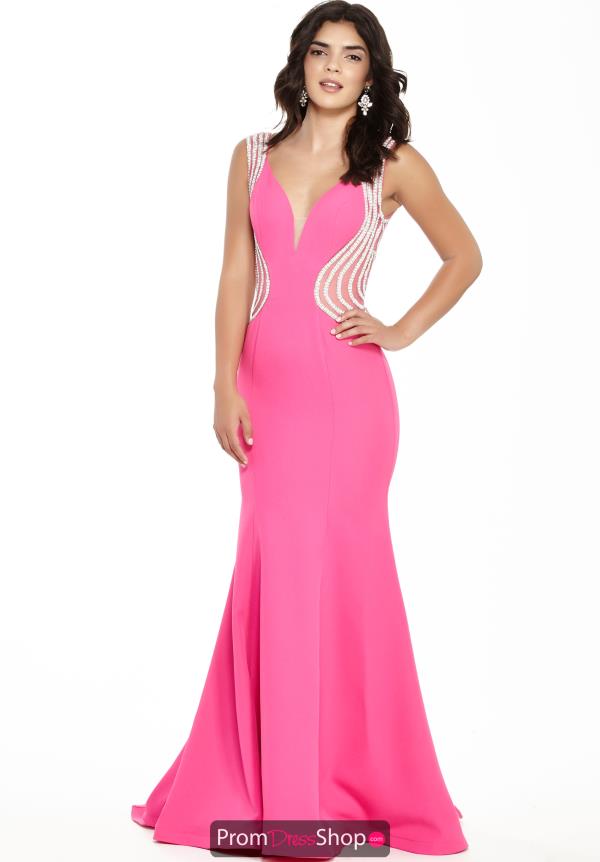Jolene Beaded V Cut Neckline Dress 17091