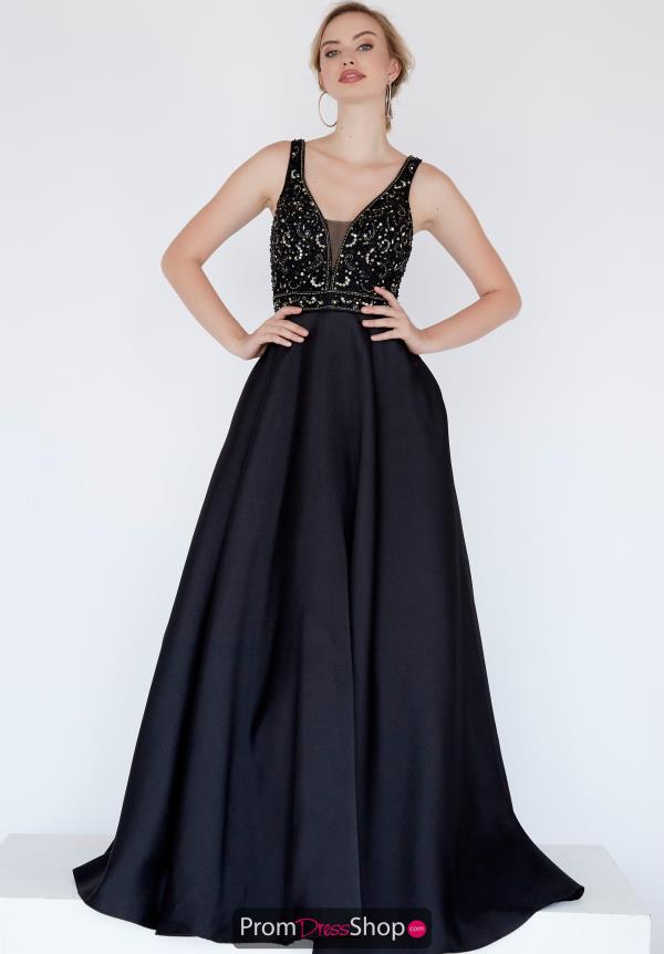 Jolene Beaded Mikado Dress 17144