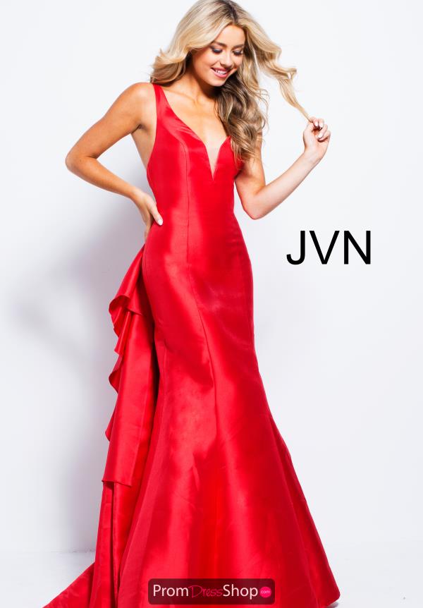 JVN by Jovani V- Neckline Fitted Dress JVN53186