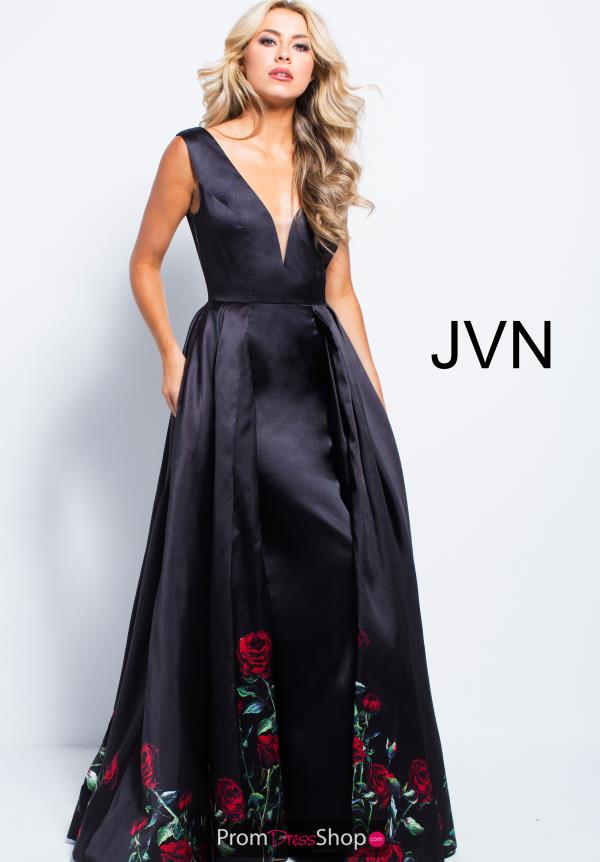 JVN by Jovani V- Neckline A Line Dress JVN53196