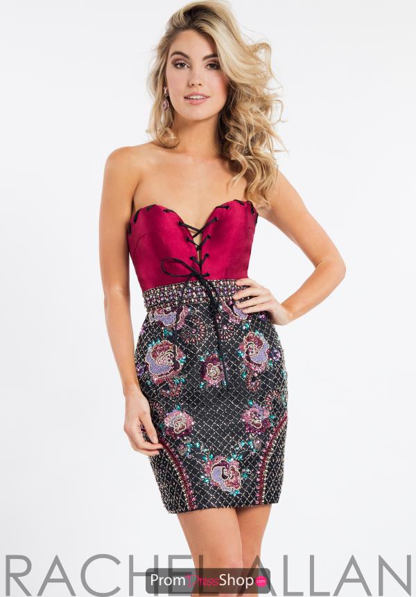 Rachel Allan Sweetheart Beaded Dress 4389