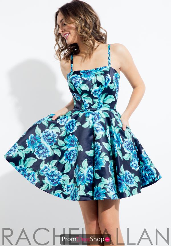 Rachel Allan Print Short Dress 4449