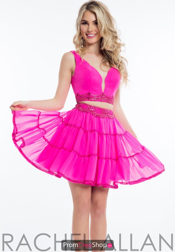Rachel Allan Two Piece V-Neck Dress 4452