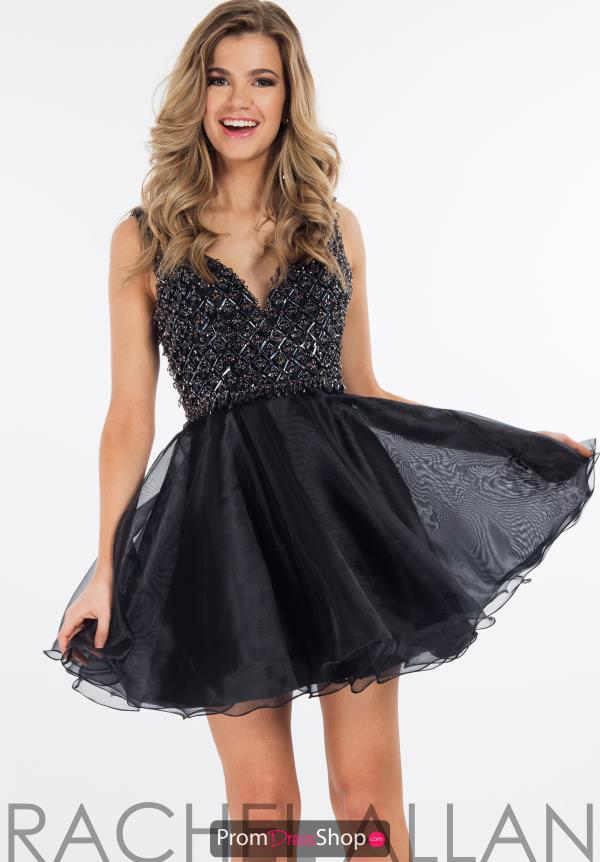 Rachel Allan V-Neck Open Back Dress 4531