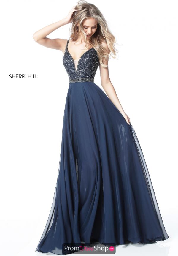 Sherri Hill Long Chiffon Dress 51009