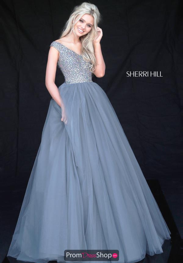 Sherri Hill Cap Sleeve V-Neck Dress 51447