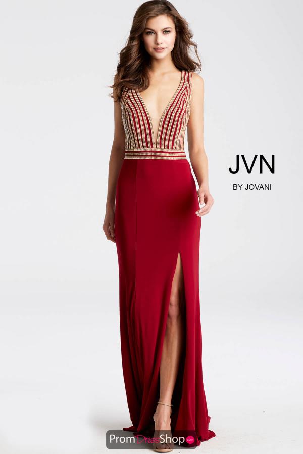 JVN by Jovani V- Neckline Jersey Dress JVN51867