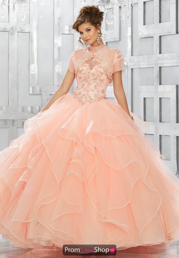 Vizcaya Quinceanera Lace Back Beaded Dress 89149