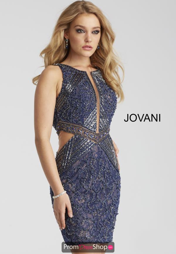 Jovani Cocktail Navy Dress 45569