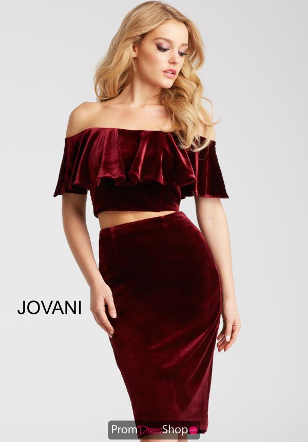 Jovani Cocktail Velvet Dress 51450