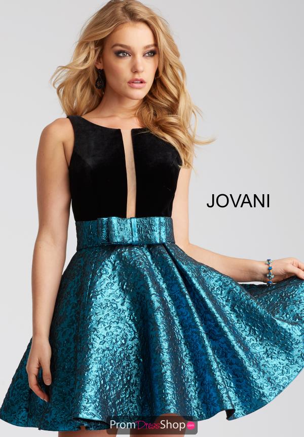 Jovani Cocktail High Neckline Dress 54521
