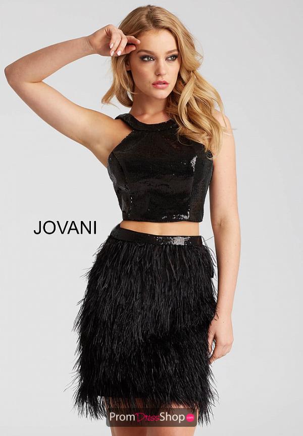 Jovani Cocktail Black Dress 55053