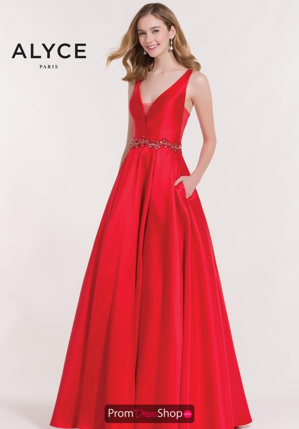 Alyce Paris V- Neck Dress 6871