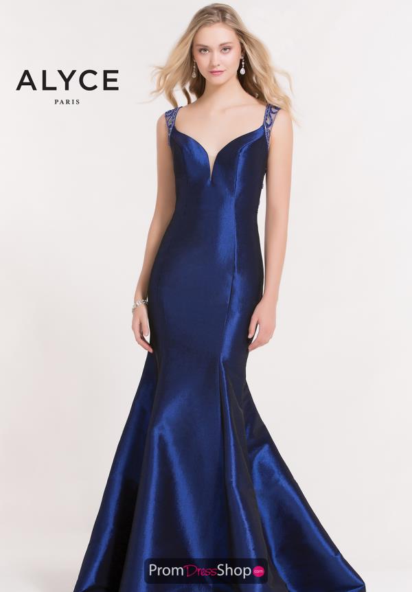 Alyce Paris V- Neck Beaded Dress 6876