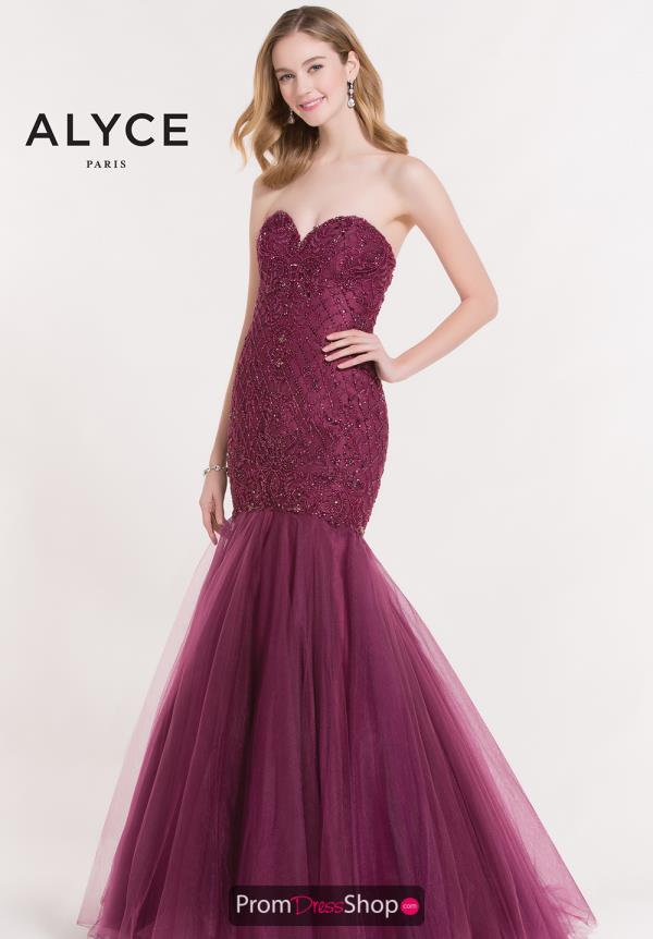 Alyce Paris Sweetheart Neckline Beaded Dress 6888