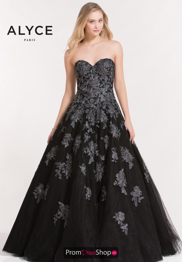 Alyce Paris Long Black Dress 7001