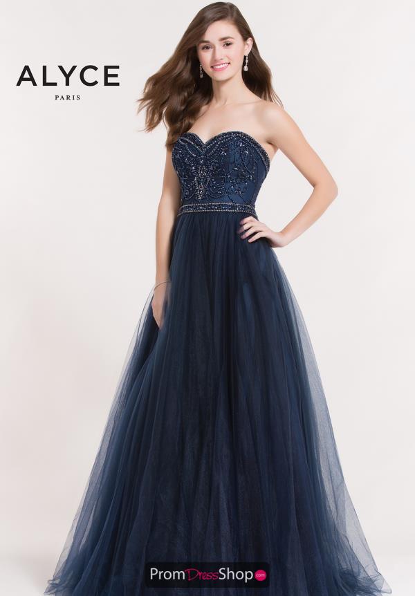 Alyce Paris Long A Line Dress 7008