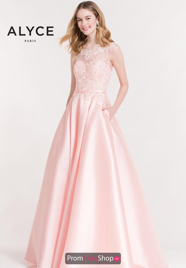 Alyce Paris Long A Line Dress 7010