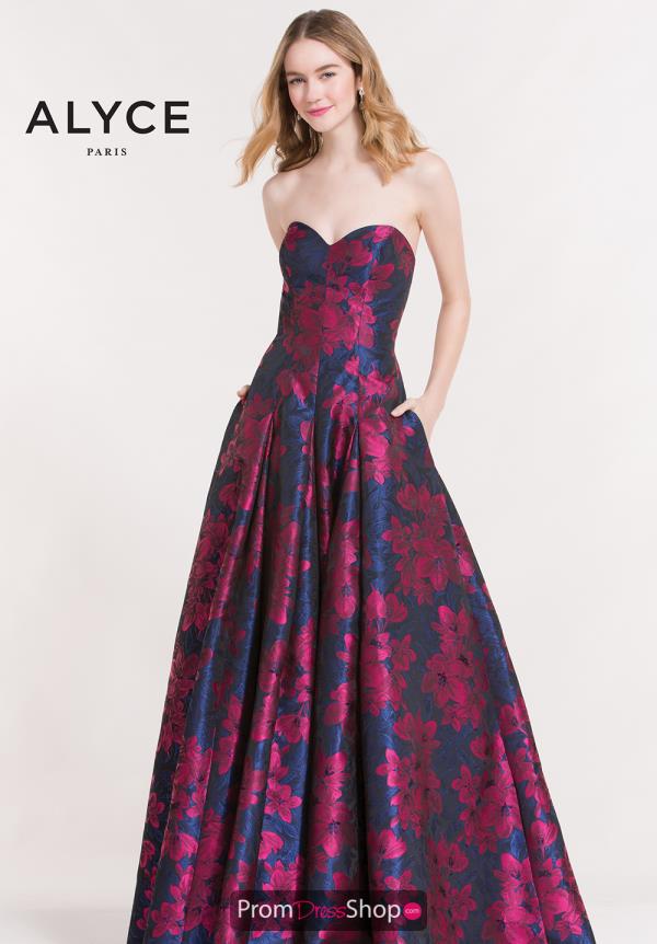Alyce Paris Strapless A Line Dress 7015