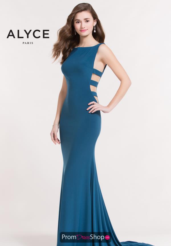 Alyce Paris Long Blue Dress 8044