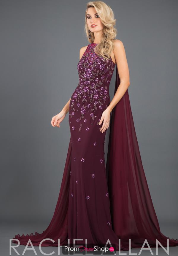Rachel Allan Long Beaded Dress 8273