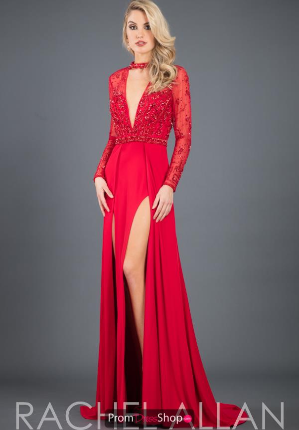 Rachel Allan V-Neck Fitted Dress 8285