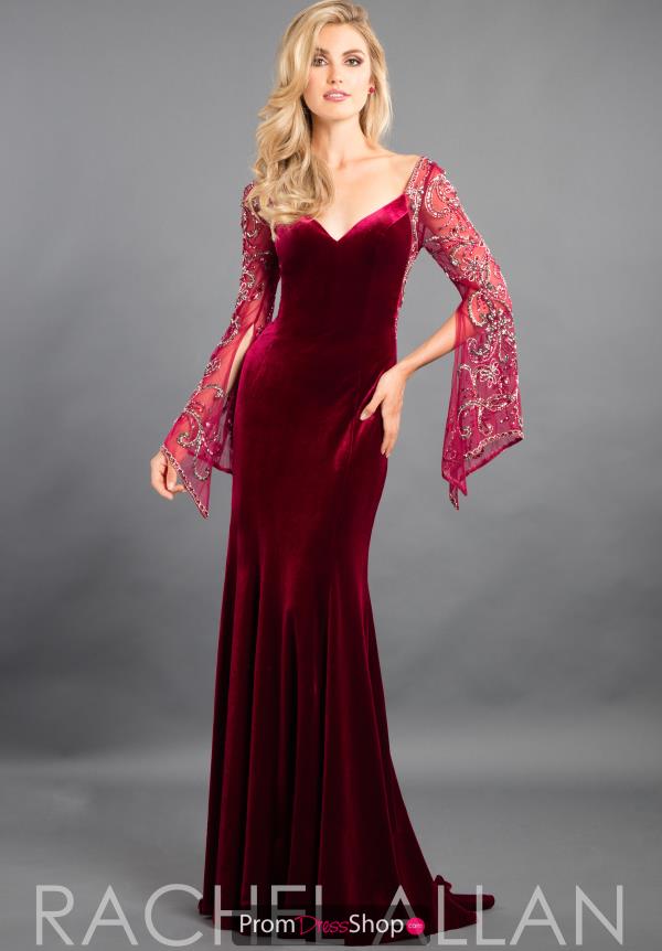 Rachel Allan Fitted Velevt Dress 8282