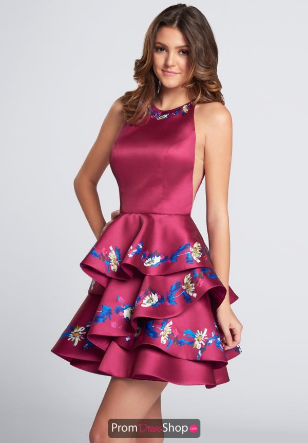Ellie Wilde High Neckline Short Dress EW21701S