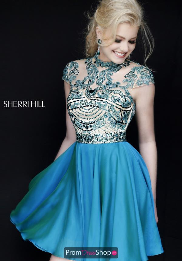Sherri Hill Short Graduation Navy Party Dress 1938