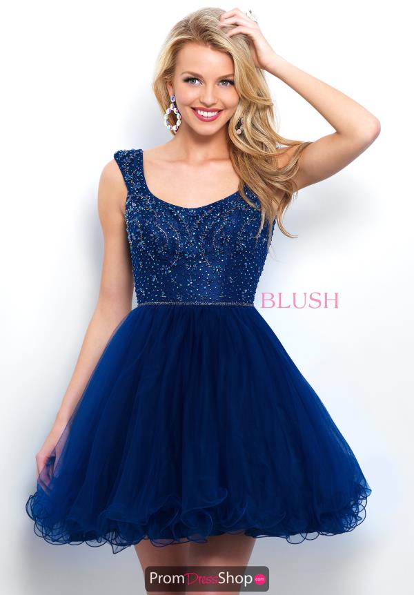 Blush Beaded A Line Dress 11370