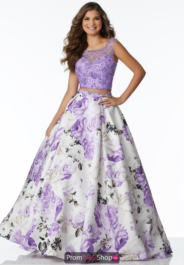 Mori Lee Long Floral Dress 42090