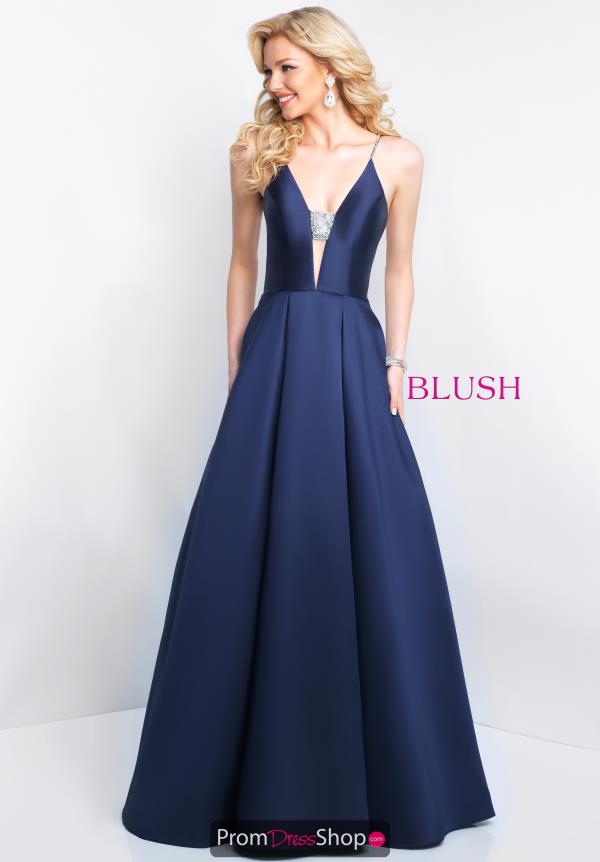 Blush V- Neckline A Line Dress 5662