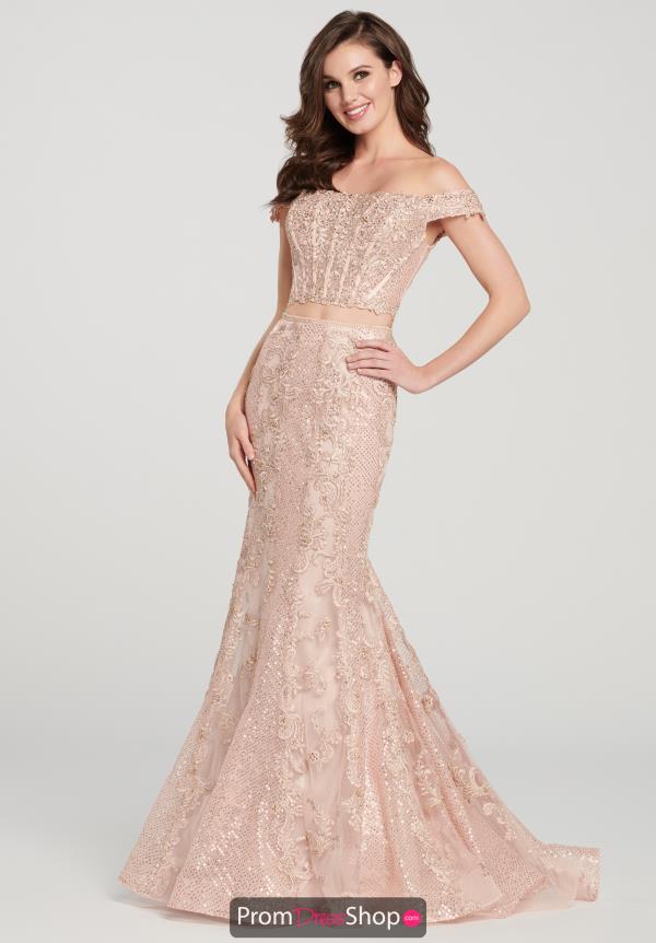 Ellie Wilde Off the Shoulder Beaded Dress EW119016