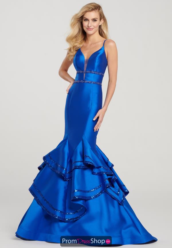 Ellie Wilde Sexy Back Beaded Dress EW119054